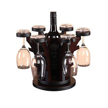 PWZ Pratica Semplicità Domestica Porta Bicchiere Di Vino Porta Bicchiere Di Vino Portaoggetti Rovesciato Casa Soggiorno in Legno Cremagliere in Legno Semplici e CreativeMarrone, 36x36x26cm