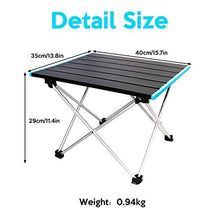 ValueHall Tavolo da Campeggio Pieghevole Tavolo da Picnic Leggero Tavolo Pieghevole in Alluminio per Campeggio All'aperto Escursionismo Picnic Viaggio Barbecue V7D05