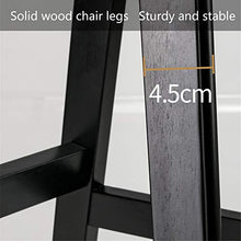 Ljings - Sgabello moderno quadrato in legno, con gambe da banco e schienale imbottito, per cucina pub, bar, cachi, lino