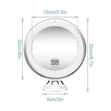 Specchio per Il Trucco Trucco Specchi 10X Ingrandimento LED Specchio Rotazione di 360 Gradi Specchio da Toilette Attrezzi di Trucco