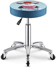 Sgabello ergonomico a sella con motivo gatto Gentleman Sedile in pelle sintetica PU, Sgabello con alzata a gas con ruote, Sedia meccanica
