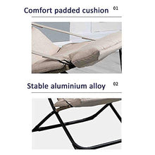 WUTONG Lettini da Giardino e poltrone reclinabili Cuscino Comfort all-in-One Imbottito Sedia Relax da Lettura Pieghevole Mobili da Balcone Sedie Pigre