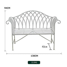 outdoor product Panchina da Giardino Parco Panche per Tempo Libero All'aperto, Panca Princess 2 Posti con Schienale e Braccioli, Panca da Giardino in Ghisa Resistente alle Intemperie Antiruggine