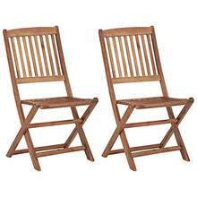 vidaXL Sedie da Giardino Pieghevoli 2pz con Cuscini Massello d'Acacia