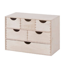 Zeller 13193 Cassettiera, 6 Cassetti, Legno, Beige, 40x20x27.5 cm