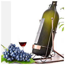 QWEA Portabottiglie da tavolo europeo in ferro battuto 1 bottiglie Portabottiglie da appoggio adatto per armadi da vino Home Restaurant Bar (senza bottiglia e tazza), 3L
