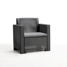Bica 9028.4 Set Alabama 3 Salottini 120x70x70 cm, Antracite, 338x155x79 cm