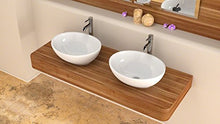 Lavabo in ceramica ovale, 40,5 cm x 33,5 cm x 14,5 cm per bagno e ospite WC Sofia