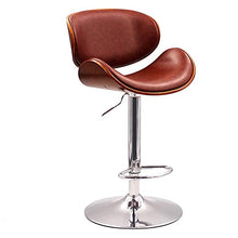 WFF Sedia da Ufficio Sgabelli da Bar Multifunzione Altezza di Sollevamento 40-55 cm Ruotare Retro in Legno massello Cuscino in Pelle Poggiapiedi di placcatura 3 Colori Disponibili Arredo Bar