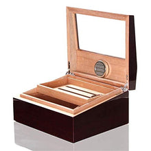 Auoeer Noce humidor Cigar Box Mostra Una Piccola Finestra Trasparente Cigar Cabinet