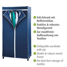 WENKO Armadio Air - TNT traspirante, Polipropilene, 75 x 150 x 50 cm, Blu