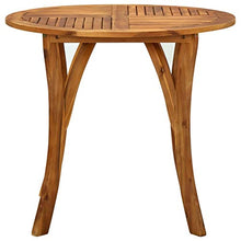 FAMIROSA Tavolo da Giardino Ø 85 cm in Legno Massello di Acacia