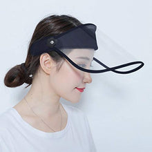 BESPORTBLE Visiera di Sicurezza Cappello Protettivo Visiera Trasparente Protezione Anti-Sputa Copricapo Blu Navy