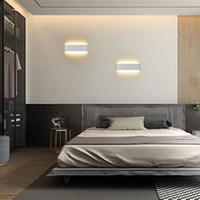 Klighten 2 Pezzi Applique da Parete 30cm Interno LED, 10W 910 Lumen Lampade da Parete Moderne in Alluminio, Lampada Muro per Soggiorni, Camere da letto, Corridoi, 3000K Bianco Caldo, Bianco