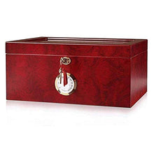 SHAOXI Vassoio di Cenere di Sigaro Professionale Bagagli Cigar Humidor con Humidor e igrometro - con divisori for umidità Packaging