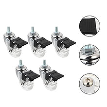 LIOOBO 5Pcs 2 Pollici Caster Ruote dell' unità di Elaborazione Heavy Duty Caster Ruote con Freno di Ricambio