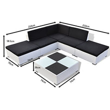 vidaXL Divano da Giardino Set 15 pz in Polirattan Bianco Sofa con Cuscini
