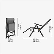 CDFCB Pieghevole Sun Lounger Garden Sedia Pieghevole Lounge Sedia Sole Sedia Sole Giardino Pranzo Break Office Siesta Sedia Regolabile Schienale Balcone Sedia da Spiaggia pieghevol