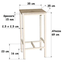 yelloo MOD. Brasil Set 2 SGABELLI Bar Beige Sgabelli Alti Sgabelli da Bar Arredamento Mobili Cucina
