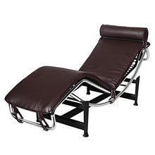 CN Cover Moderna Poltrona Reclinabile della metà del Secolo, Chaise Longue in Pelle, Angolo Reclinabile Regolabile, Forte capacità di Carico, Adatto per Il Soggiorno Dell'ufficio Giardino