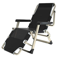 SHUAIIJUAN Sedia per il tempo libero domestico Sedie Relaxer Sedia pieghevole Pool sedie a sdraio Sdraio da spiaggia reclinabile Patio Sdraio Prato Lounge con poggiatesta max.200KG Capacità - Nero