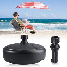 Oulian Base Rotonda per Ombrelloni, Base per Ombrellone da Giardino Plastica, Riempibile con Sabbia/Acqua, per Esterni, Patio e Cortile, Adatto per aste da 35-38 mm