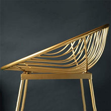 LWW Sedie, sgabelli da bar Moderna semplicità per il tempo libero Sedia in metallo Sgabelli da bar Poggiapiedi Sedie da pranzo per colazione Cucina/Pub/Bar,Oro rosa,42 cm