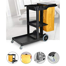 GFYWZ Carrello di Pulizia, Carrello Multifunzione in Plastica con unità di Scarico, Vassoi per Ripiano E Carrello per La Pulizia del Portaspazzole
