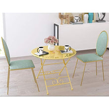 TONG HXF- tavolino tavolino Pieghevole d'oro Tavolino Rotondo Semplice Spazio di archiviazione di Risparmio Durevole (Size : 50 * 75cm)