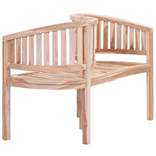 vidaXL Legno Massello di Teak Panca a S da Giardino Panchina Esterno Interno
