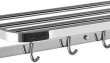 PYROJEWEL Mensole Bagno Bar Bar Rack Appendiabiti in Acciaio Inox 304 Accessori Bagno cremagliera Hardware mensola Doppio Bagno 60 * 25 * 17 5 5CM mensola da Bagno