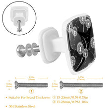 fiore bianco 4 PCS Pomelli per Porta, Pomolo per Mobile, Pomelli per Mobili con Viti, Maniglia per Armadietto, Pomelli per Porta, Pomelli per Cassetti per Porta, Armadio, Cassetto e Credenza