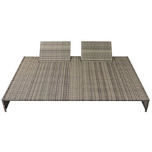 Festnight 15 Pz Set Salotto Sdraio Prendisole Mobili Prendisole da Sole Reclinabile con Cuscini Grigi da Giardino/Patio/Piscina all'Aperto da EsterniEsterni Polirattan Grigio