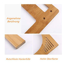 Sgabello per WC, in bambù, regolabile in altezza, contro emorroidi, ostruzioni, flatulenza (persone anziane, bambini, gravidanza), 45,5 cm x 28 cm x 24,5 cm