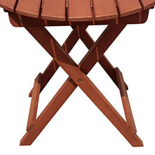 Garden Pleasure Hanford - Tavolo da giardino in legno di eucalipto rotondo, diametro 45 x altezza 50 cm
