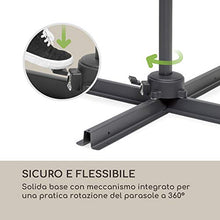 blumfeldt Belo Horizonte - Ombrellone Parasole, Diametro: 292 cm, Materiale: Poliestere con Strato PA, Protezione da UV: 30+, Idrorepellente, Supporto in Alluminio con Rotazione a 360°, Crema