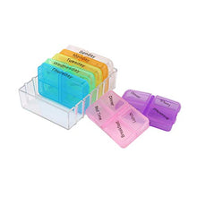 2pcs 7 giorni grande pillola medicina tablet titolare dispenser plastica medichine scatola