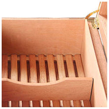 WRJY Humidor per sigari Scatola per sigari Portasigarette Armadietto per sigari, Rivestimento in Legno di Cedro Guarnizione Ispessita con umidificatore e igrometro Scatola Regalo per uo