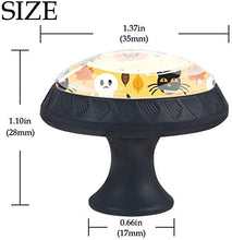 Fantasma di Halloween, Teschio, Zucca Gatto nero Pomelli per Porta Set di 4 Pomelli per Mobili Manopole per Cassetti Cucina Armadio Vetro