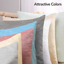 Deconovo Federe Cuscini Divano in Lino Quadrati Confezione da 2 Pezzi Cerniera Invisibile Morbido Decorativi per Casa Moderne Soggiorno Camera da Letto 40x40 CM Rosa