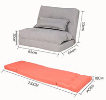 JIE KE Divano Sedia Individual Foldable Sofa Bedroom Balcony bay Window Household Piccolo reclinabile Comodo Divano (Colore : Orange)