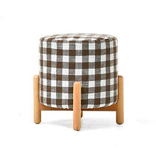 Sgabello Resistente per Soggiorno Semplici mobili for la casa in stile nordico Sgabelli in legno con rivestimento sfoderabile e lavabile in legno Sgabelli bassi Sgabello rotondo Pouf for sedie Sgabell