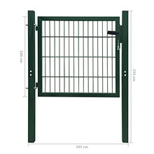 HUANGDANSP Cancello per Recinzione in Acciaio Verde 103x150 cm Articoli di ferramenta Barriere e recinzioni Cancelli