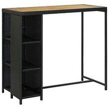 Tidyard Set da Bar da Giardino 5 pz con Cuscini in Polyrattan Nero,Set da Giardino da Bar,Set da Bar,per Giardini, Cortili, Terrazze, Piscine