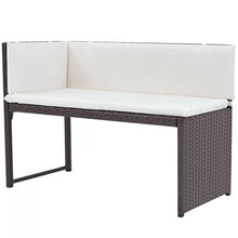 Tidyard Set Divani da Giardino, Mobili da Esterno 12 pz in Polirattan Modulare Marrone