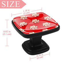 Caramelle di Natale Pomelli per Porta Set di 4 Pomelli per Mobili Manopole per Cassetti Cucina Armadio Vetro