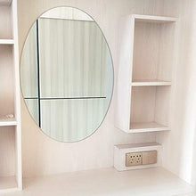 WWWRL Specchio Ovale Senza Cornice Specchio da Bagno, Specchio Cosmetico da Parete per Bagno, Vanità, Soggiorno, Specchio in Vetro A Parete 40x60cm, 60x80cm, 50x70cm