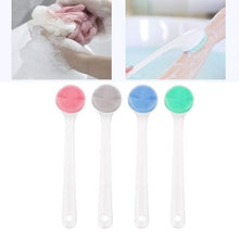 ASFD Spazzola per Doccia con Manico Lungo in Silicone Spazzola per Doccia con spazzolino da Bagno in Legno Rosa