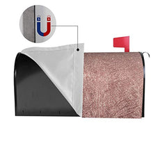 Girly Glam - Copertura magnetica per cassetta postale in lamina di oro rosa e glitter a rete, design unico, per decorazioni da giardino, dimensioni standard, 53 x 45 cm