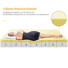 BedStory - Coprimaterasso ortopedico a 7 zone, in schiuma fredda, dimensioni: 160 x 200 x 5 cm, traspirante, con rivestimento rimovibile ipoallergenico per letti/divani scomodi